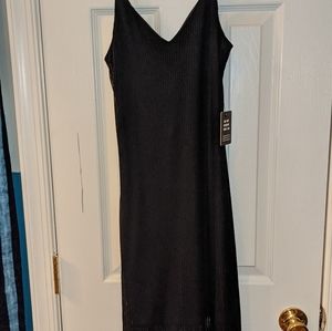 EXPRESS NWT Black Ribbed Midi Dress Size XS
